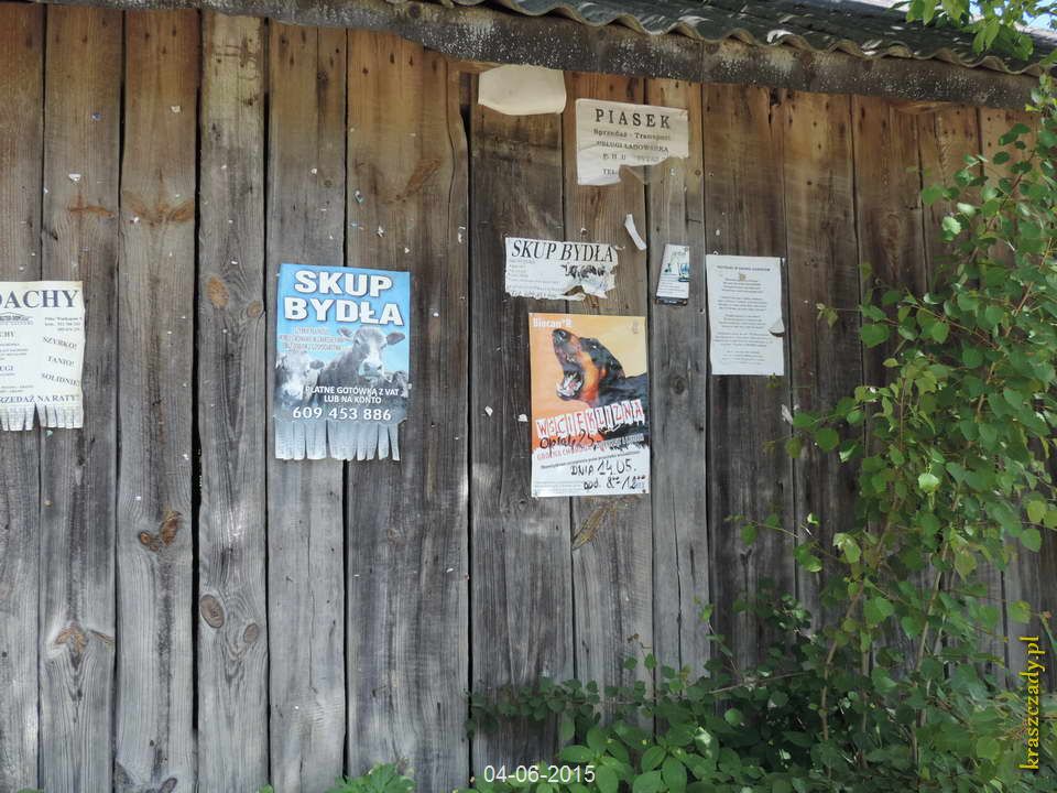 Miejsce ogłoszeń we wsi Bobrowe